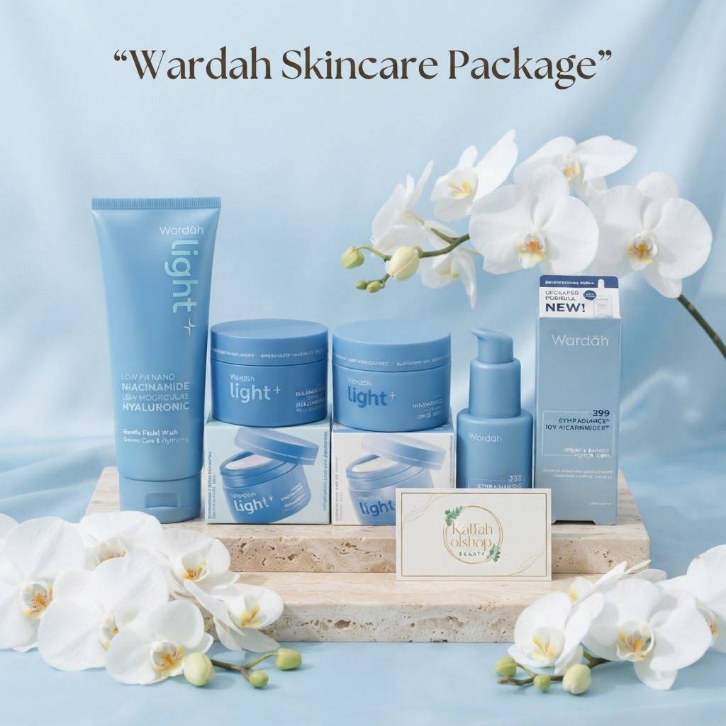 Wardah 1 paket lengkap glowing cerah 4 produk