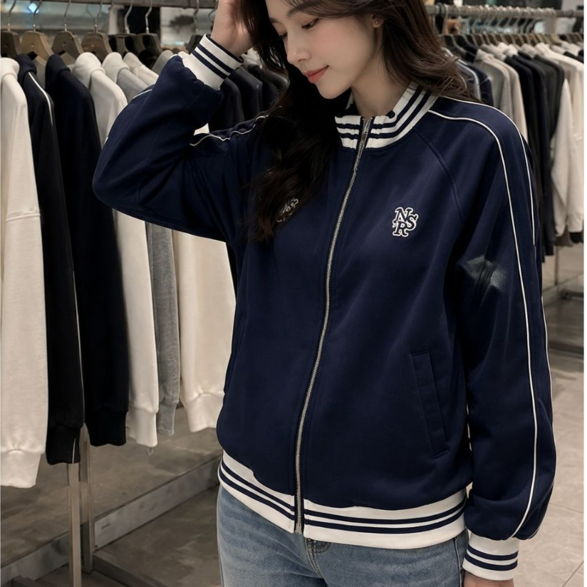Jacket Zipper NSR Reglan Jaket Pria Wanita Terbaru 2026 Sweater Cewek Resleting Korea Keren Fleece T