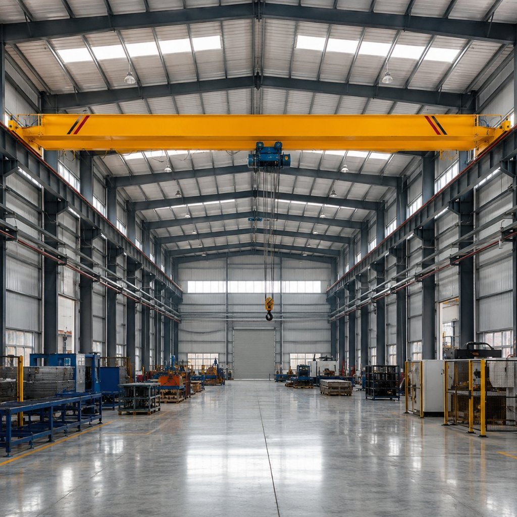 LD Single Girder Overhead Crane Industrial Lifting System Kapasitas Berat Custom untuk Pabrik Gudang