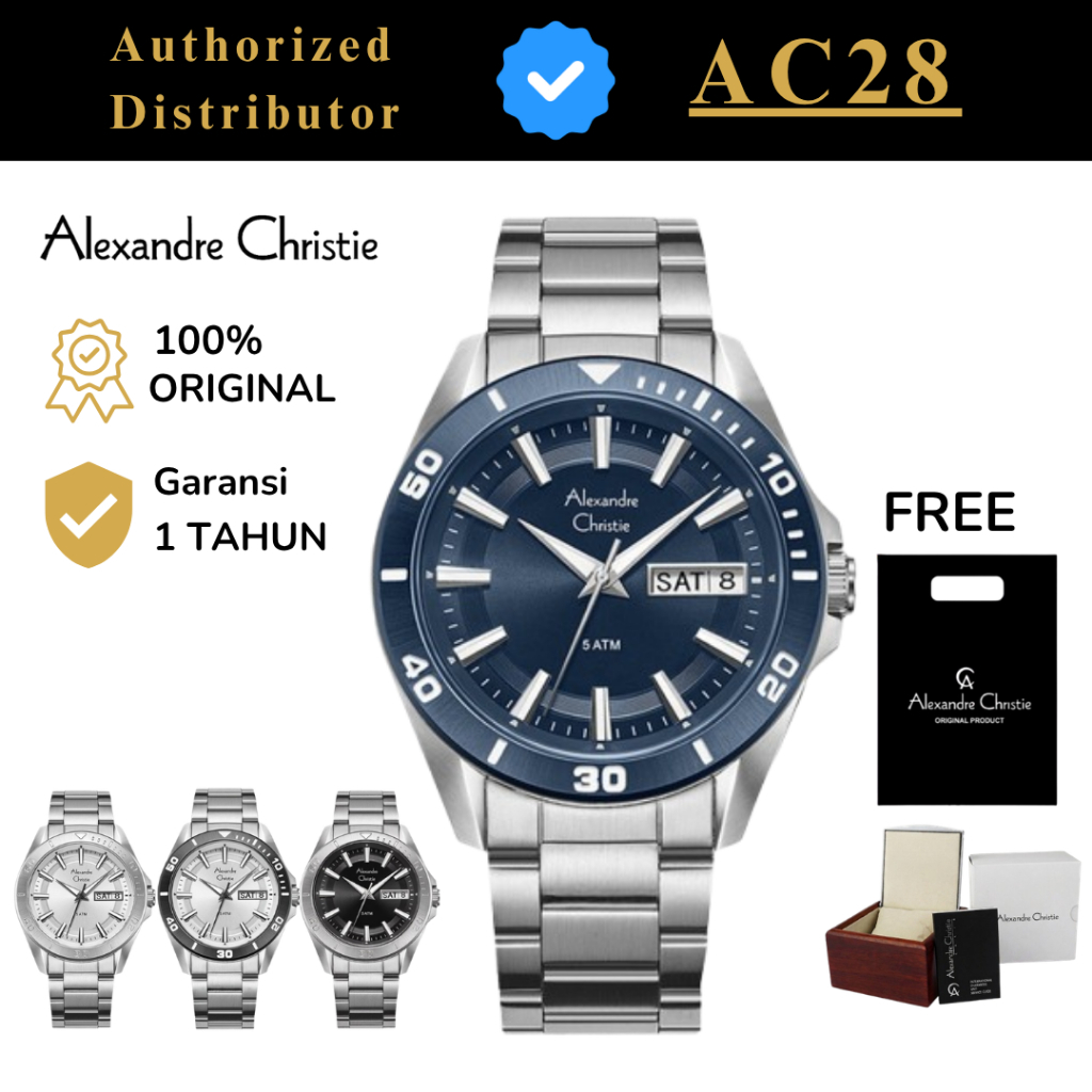 JAM TANGAN PRIA ALEXANDRE CHRISTIE AC 6512 / AC6512 ORIGINAL GARANSI 1 TAHUN