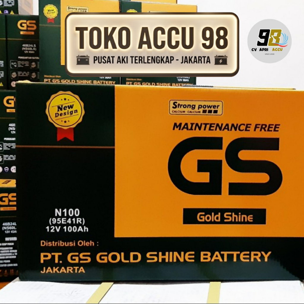 Aki Genset/ Aki Colt/ GS Gold Shine MF N100/ 12V 100AH Car Truck