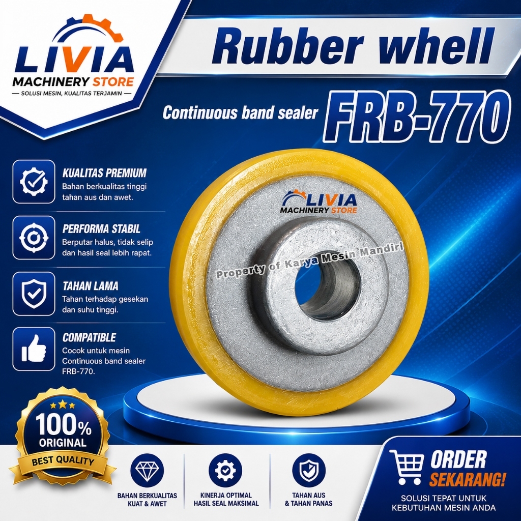 Rubber Silicone Wheel Continuous Band Sealer FRB-770I / FRB-770II / FRB-770III Hualian
