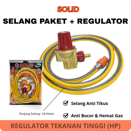 Solid Selang Dan Regulator Set High Pressure Regulator Tekanan Tinggi HP-8057//Regulator Tenakan Tin
