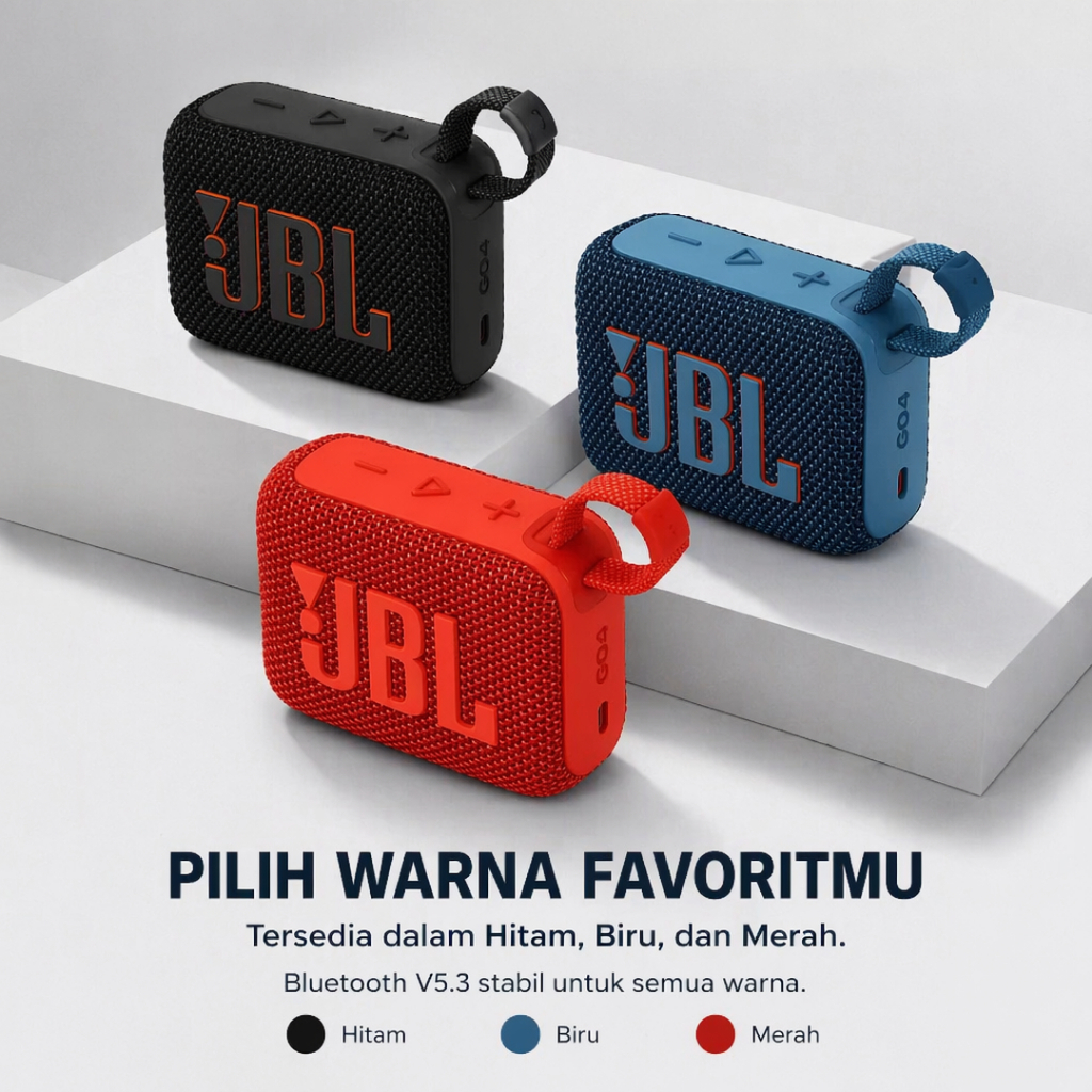 Speaker JBL Go 4 Speaker Bluetooth Portable Garansi 1 Tahun Bluetooth 4.1 Pelindung IPX7 Tahan Air G
