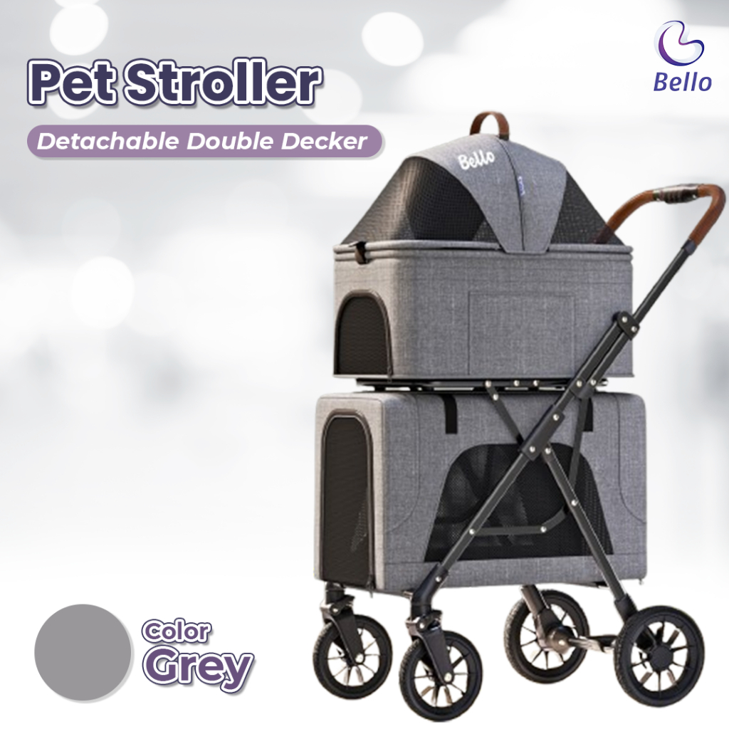 BELLO Pet Stroller Detachable Double Decker LD03FX