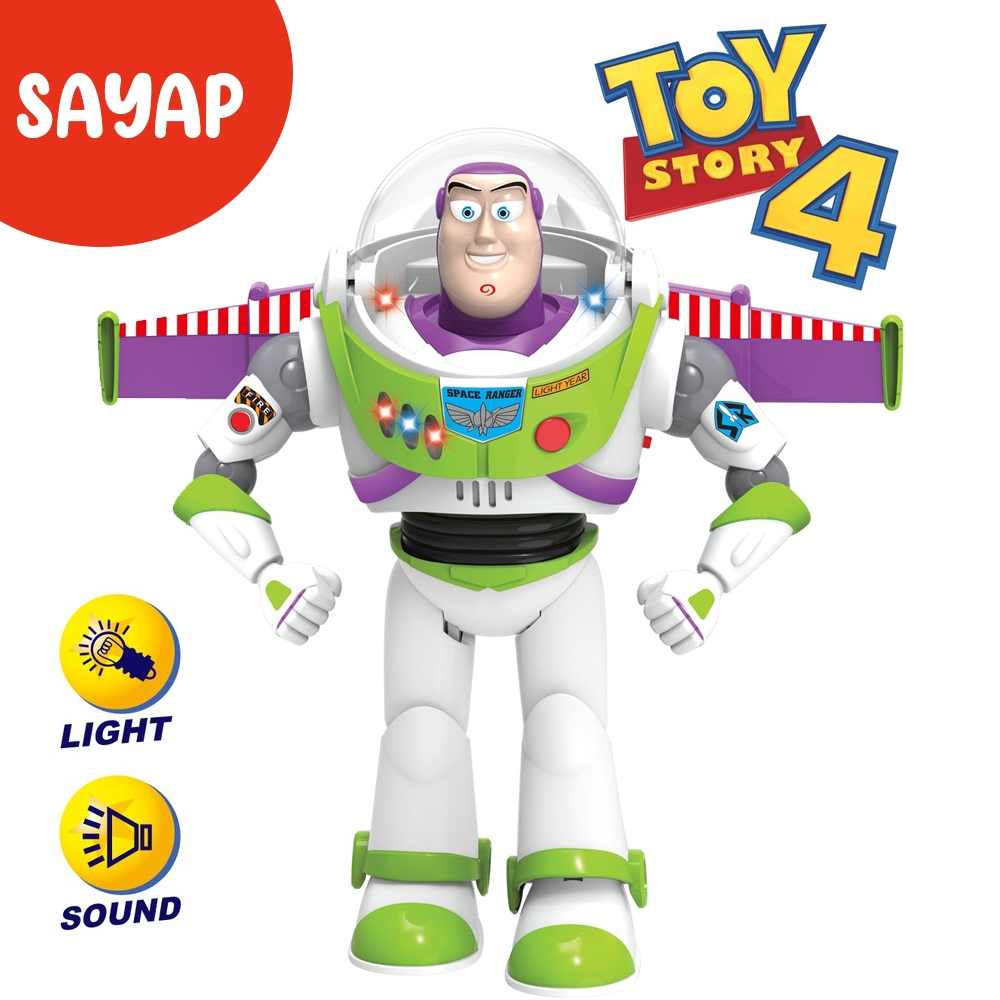 Action Figure Toy Story Buzz Lightyear Electric Robot Doll Mainan Anak Robot Hadiah Cowok Laki-laki