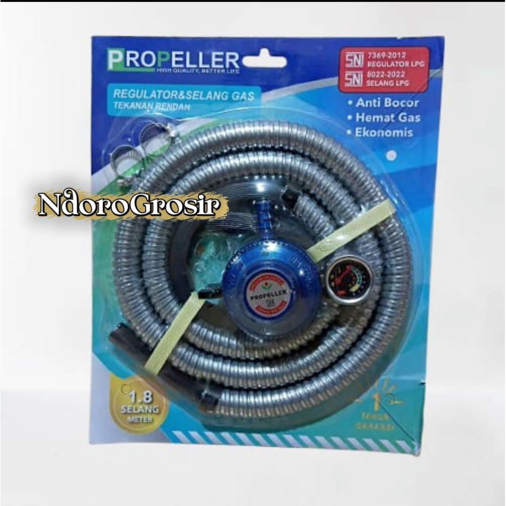 Regulator + Selang Kompor Gas Flexibel Anti Karat PROPELLER