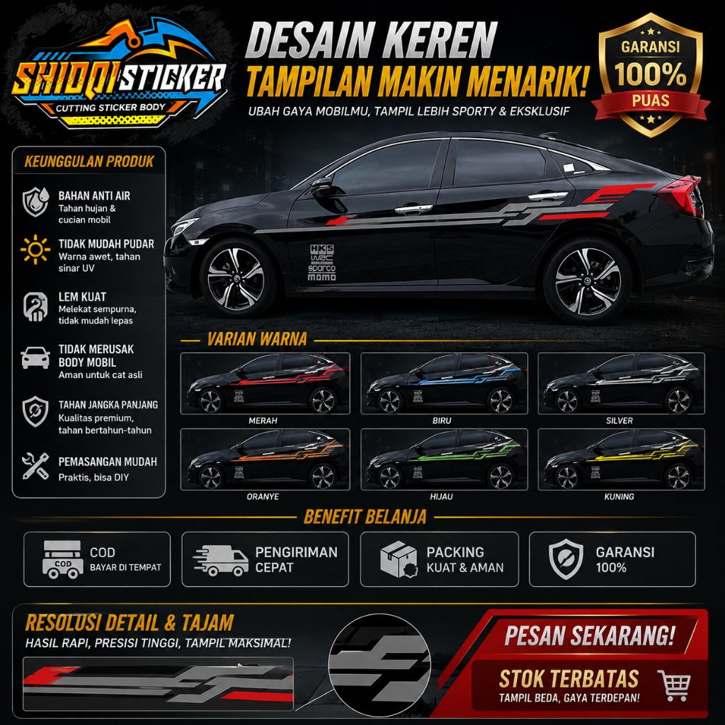 stiker mobil sedan list bodi mobil sedan striping mobil sedan stiker mobil keren