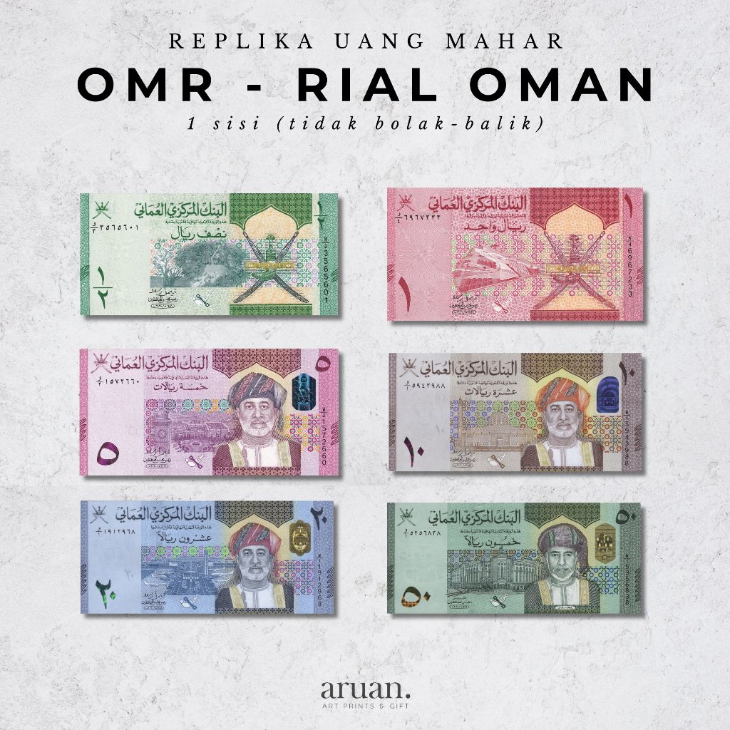 Replika Mahar Rial Riyal Oman OMR Mainan
