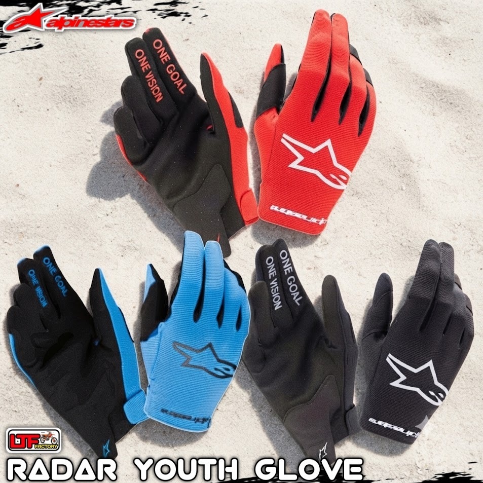ALPINESTARS MX RADAR YOUTH GLOVE - SARUNG TANGAN ANAK-ANAK - KIDS - JUNIOR SEPEDA BMX - MINI TRAIL -