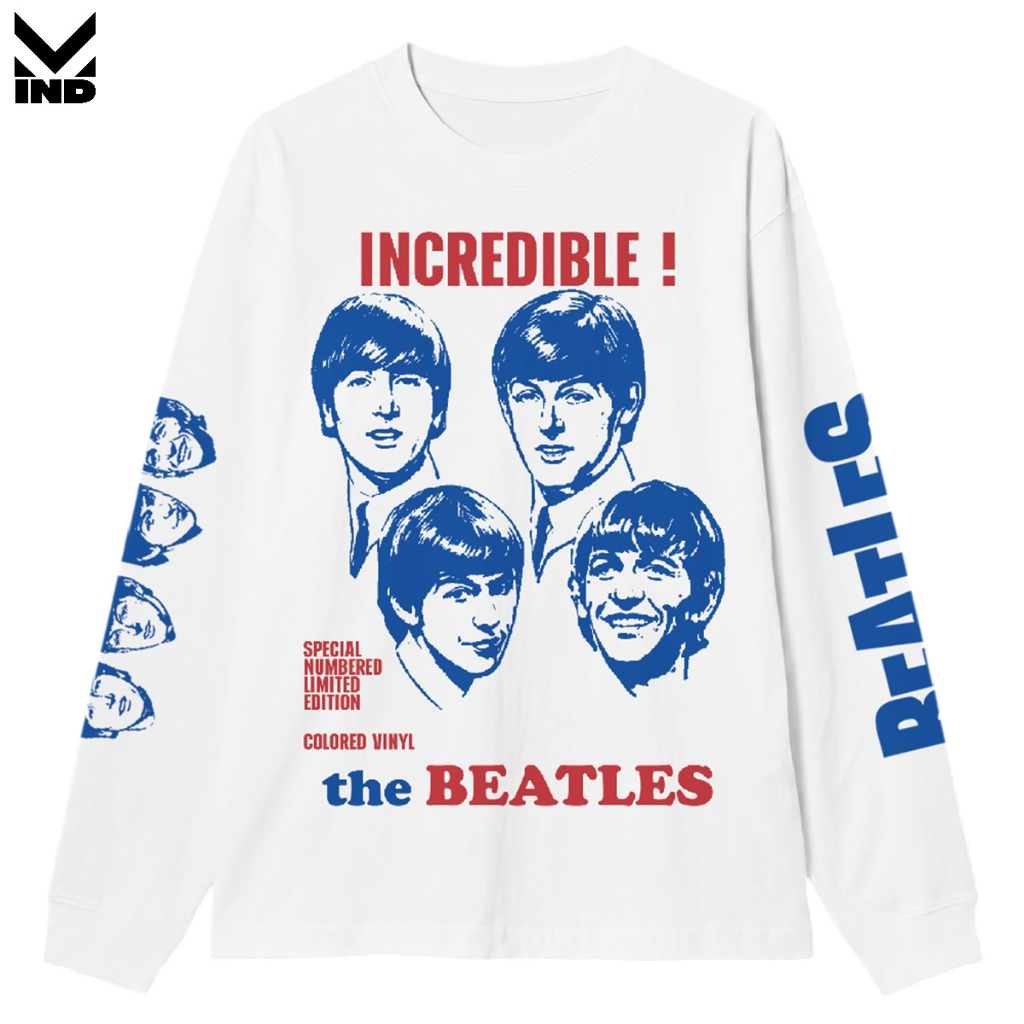 T-SHIRT LONGSLEEVE THE BEATLES INCREDIBLE | BAJU DISTRO LONGSLEEVE | PREMIUM POLY COTTON 24S | TSHIR