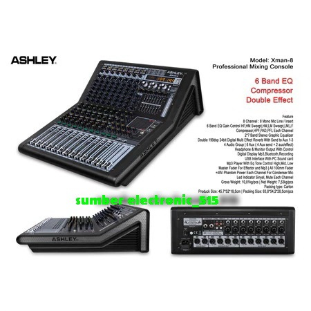 Mixer Ashley Xman 8 Original New Model XMAN8 ASHLEY