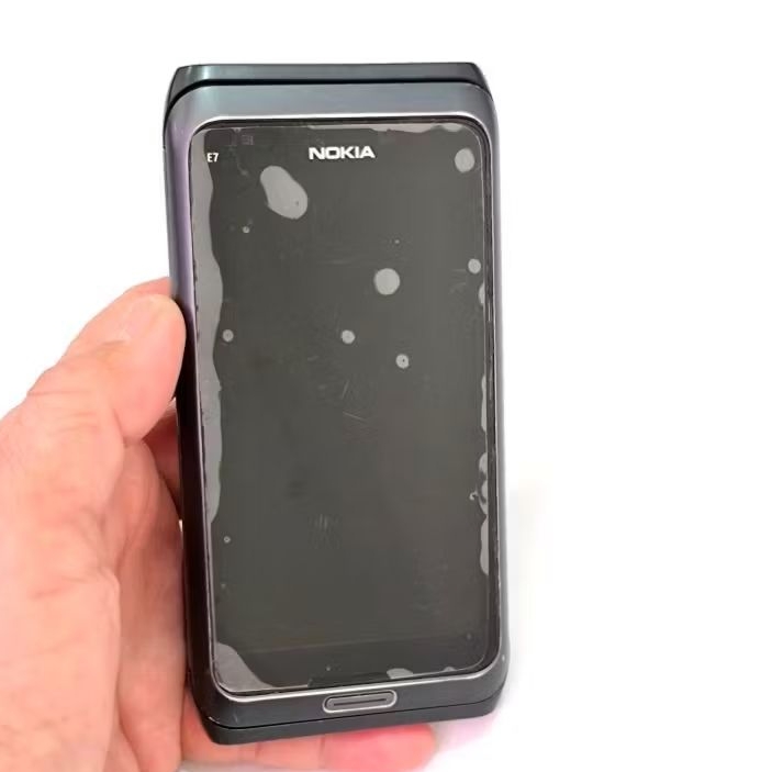Nokia E7-00 Dari Grey Original - mulus - matot, buat bahan & Lcd E7 Original copotan & Touchscreen E