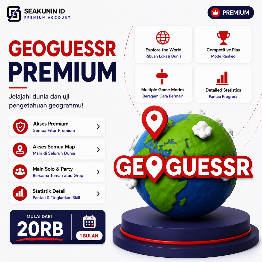 GeoGuessr Pro Unlimited 1 Bulan Bergaransi - Let's explore the world