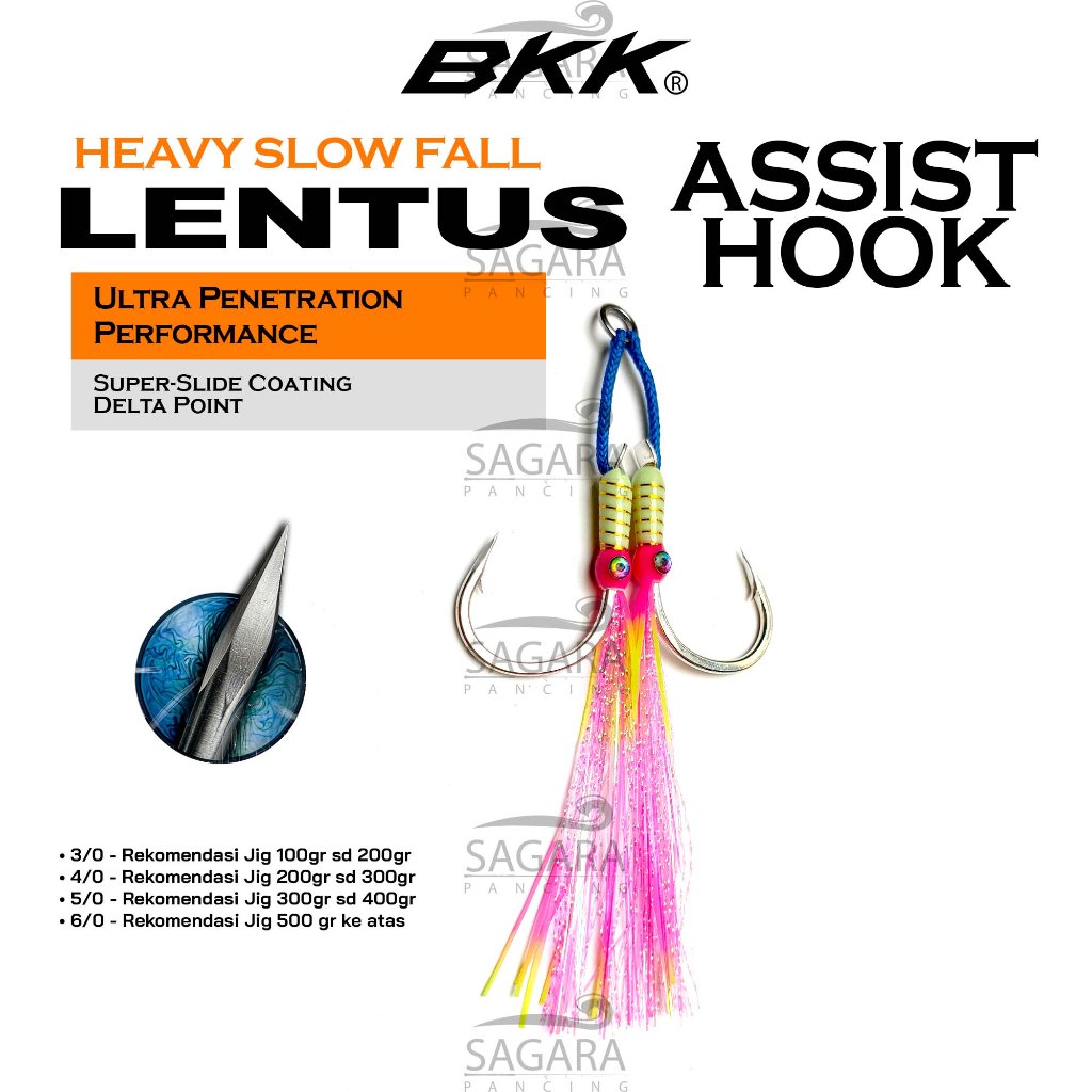 Assist Hook BKK Lentus | Assist Hook Big Game | Assist Hook Jigging | Assist Hook GID Kail Pancing