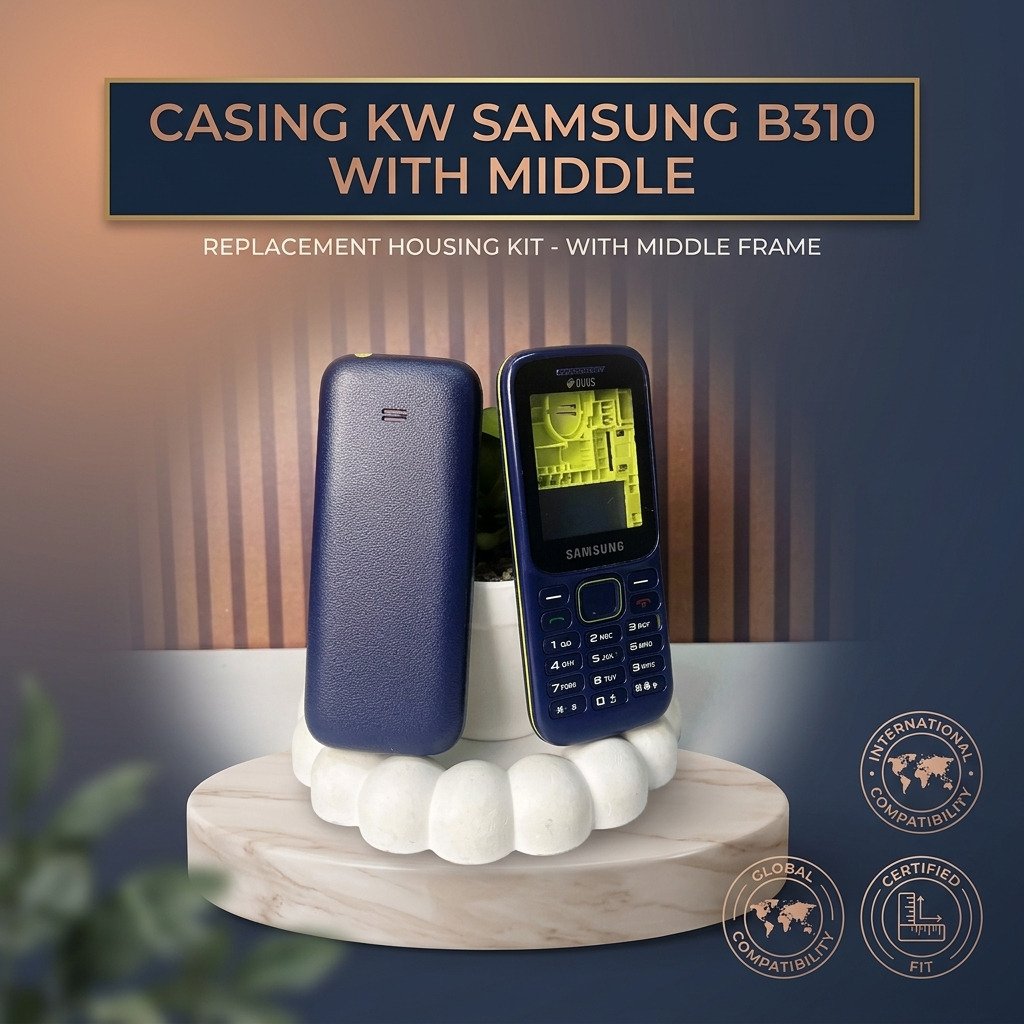 Casing Samsung B310E with middle, Tulang tengah samsung B310E, Middle frame samsung B310E, Casing hp