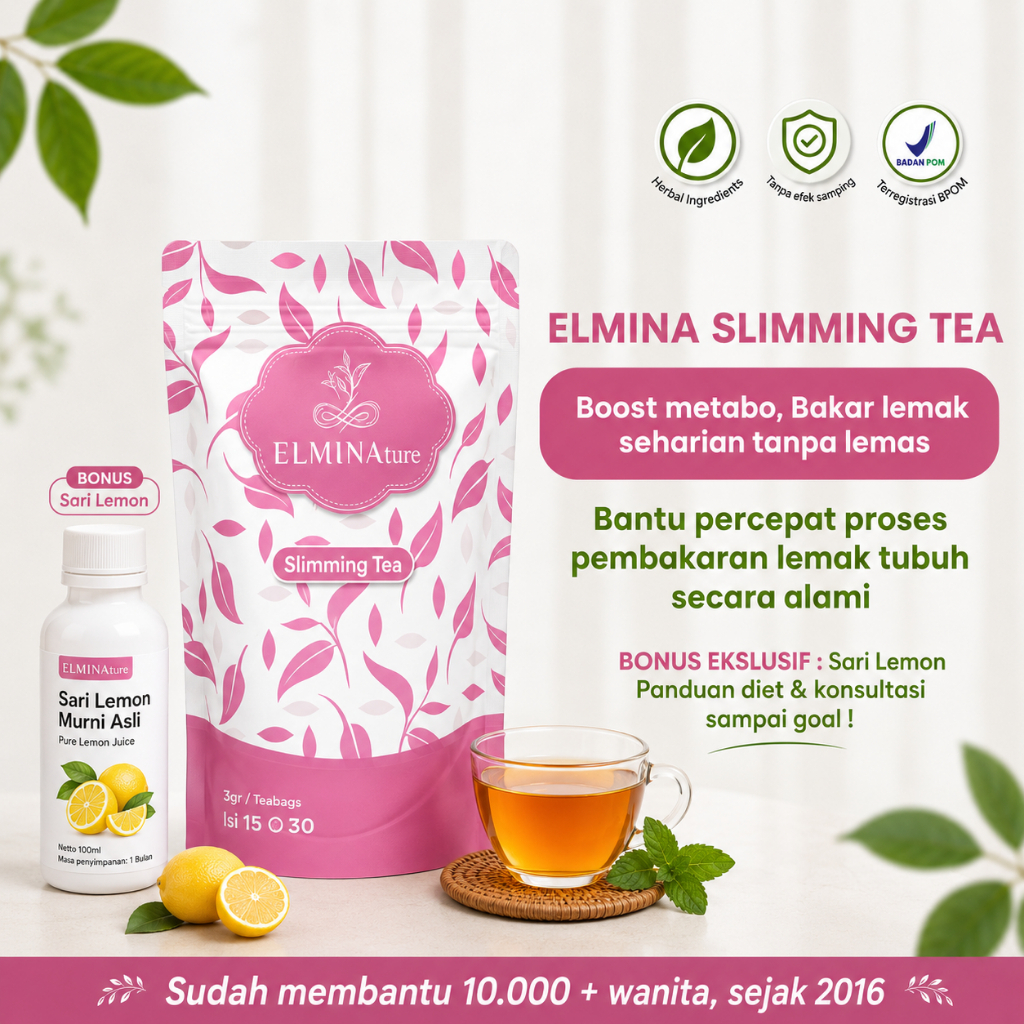 Elmina Slimming Tea | Teh Pelangsing | After Lunch Tea | Support Metabolisme