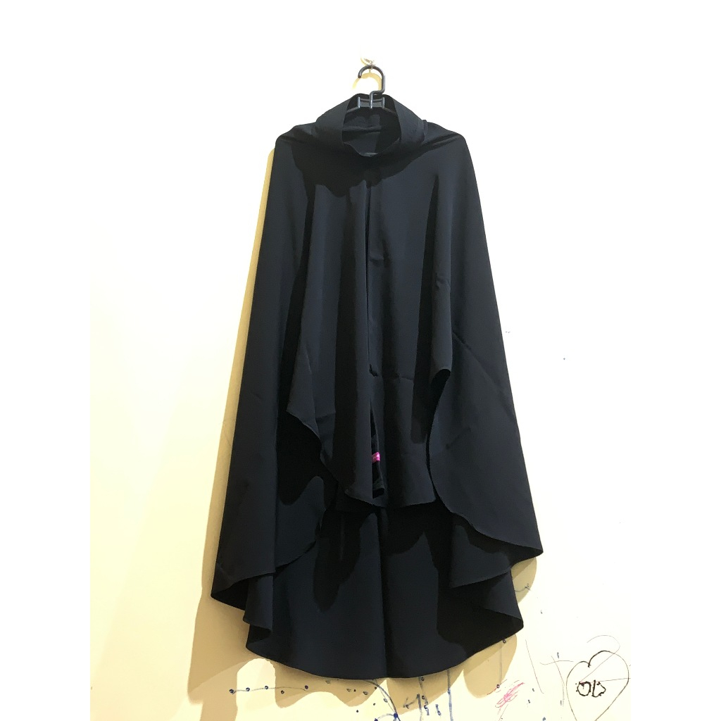 PRELOVED-Khimar dagu Nusaibah BY AIDAHIJAB Hitam SOFTPAD