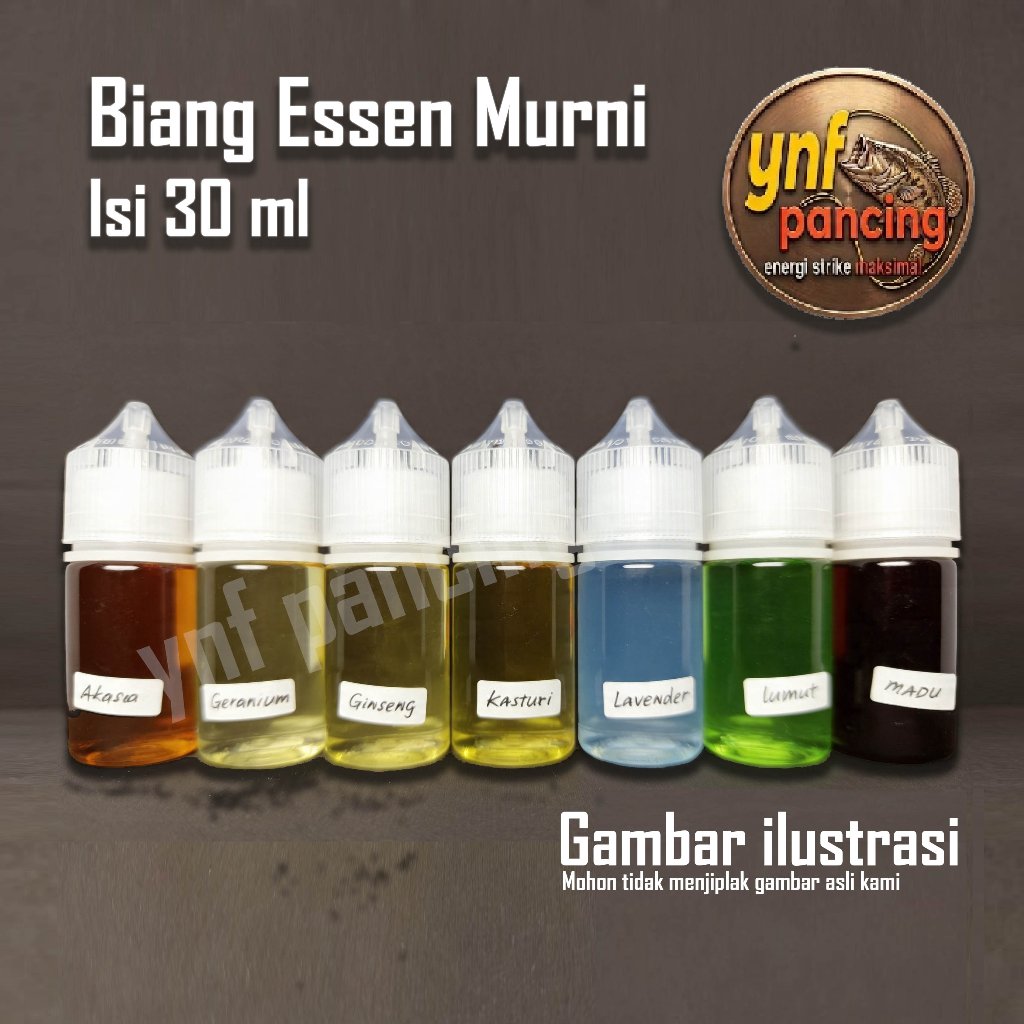 YNF Biang Essen Wangi Bunga Astiri  Akasia Geranium Ginseng Kasturi Lavender Lumut Madu isi 30 ml