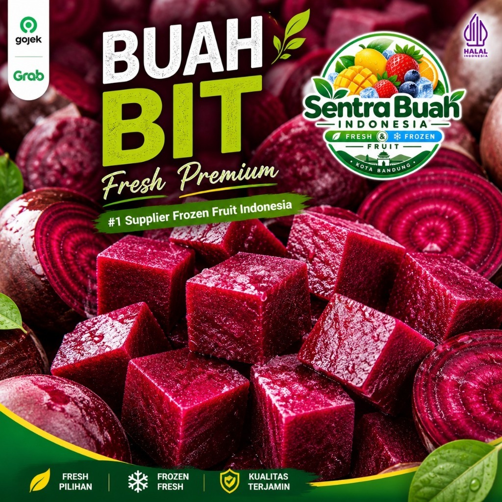 Buah Bit Frozen Segar Fresh Frozen Food Kaya Nutrisi - Beetroot Beku 500gr 1kg - Sentra Buah Indones