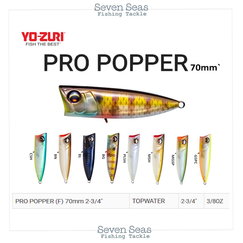 Yo-Zuri Pro Popper 70mm Topwater Lure Umpan Pancing