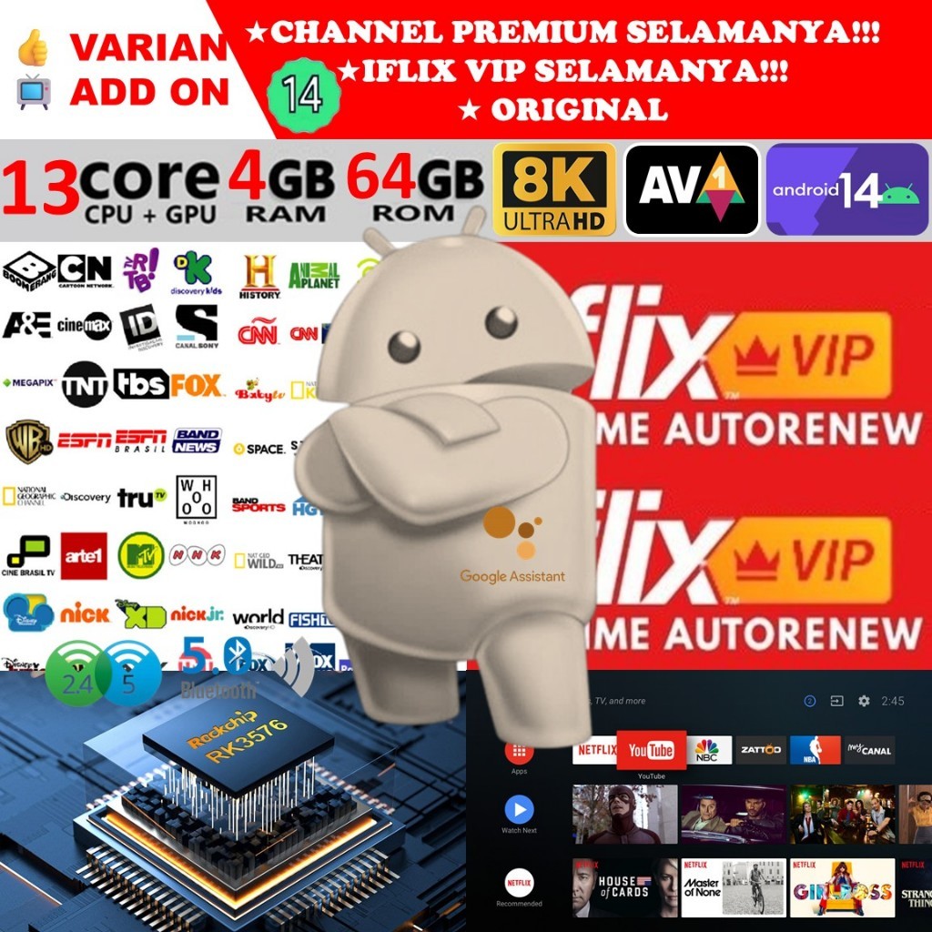 Smart TV Box Android 14 EVPAD 10P 6S 6P 5S SVICLOUD TANIX MXQ Q3 X3 X9 X96 K9 H96 MAX X96Q M96 K9 G9