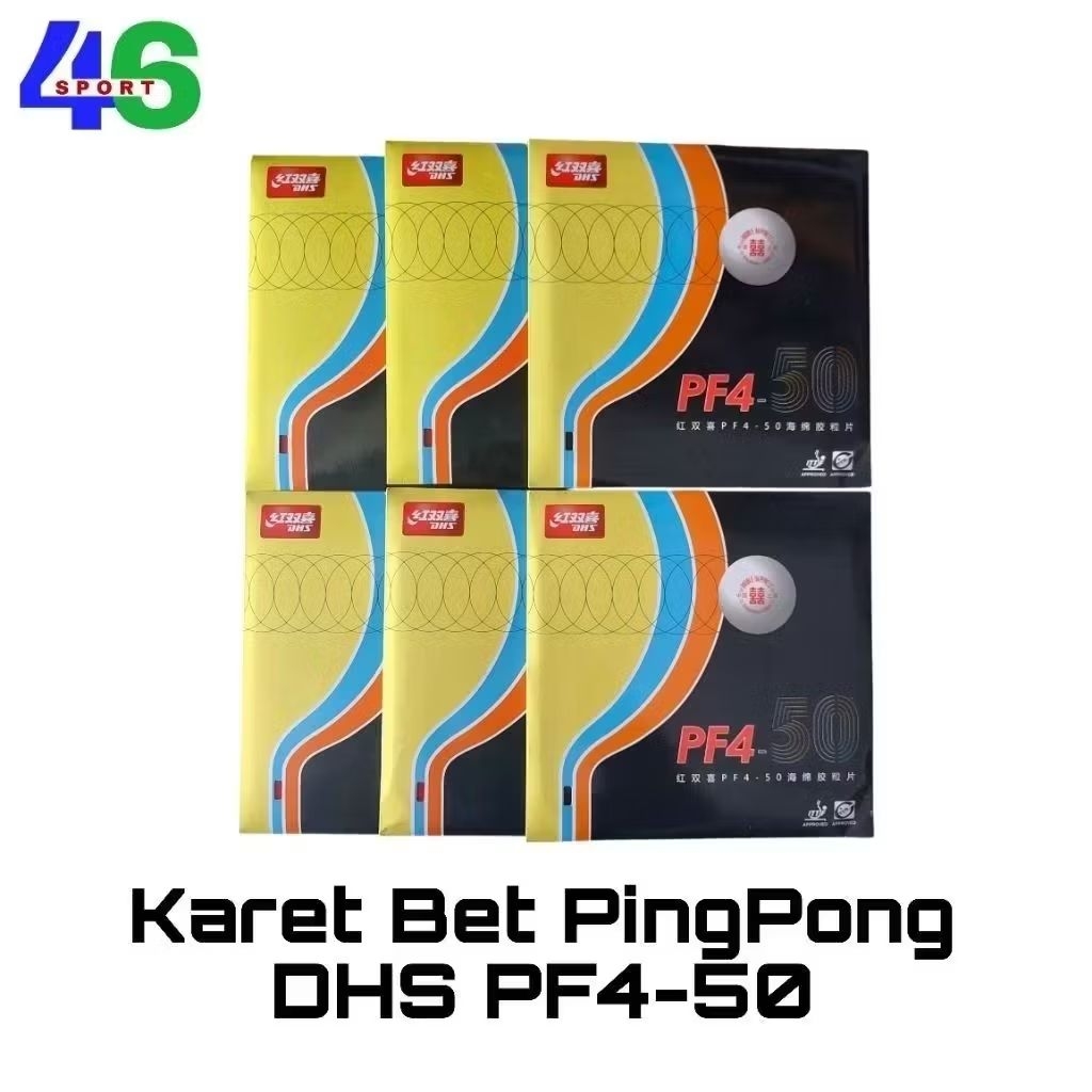 Karet Bet Pingpong Bat Tenis Meja DHS PF 4-50 Original / Karet Pingpong DHS