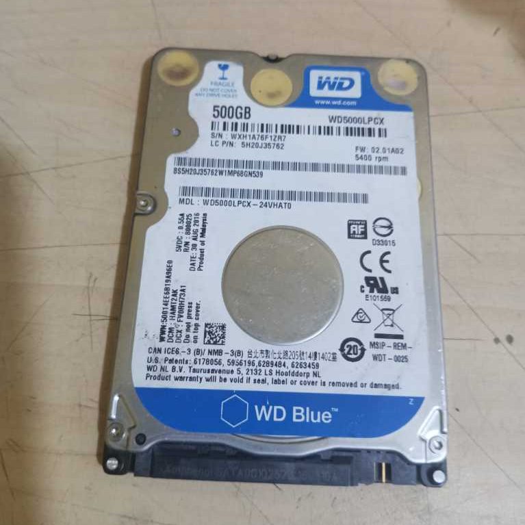 HARDISK 500GB SATA 3,5" INCHI -HDD 500GB PC CPU BARU 0 DAYS - WD