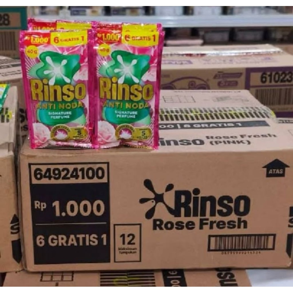 Rinso Cair Liquid Kemasan 1000 (1 Dus 112 Sachet)
