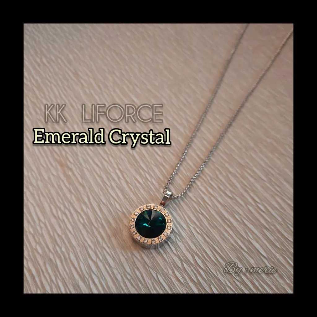 KK Liforce Emerald Crystal Kalung Kesehatan Gelang Kesehatan Anti Radiasi Energi Skalar KK Liforce E