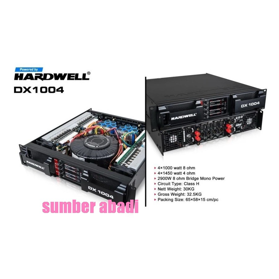 Power Amplifier 4 channel HARDWELL DX1004 DX 1004 4000 watt original
