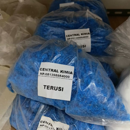 Terusi Kristal (Copper Sulfate / Tembaga Sulfat)