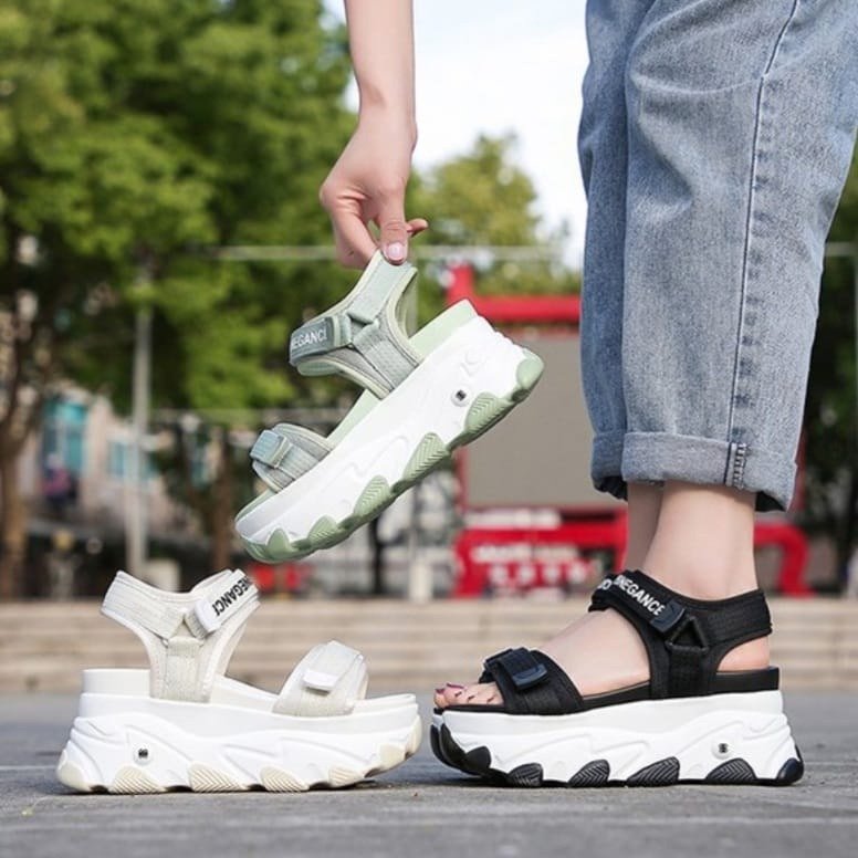 Sepatu Sandal Wanita Sporty Platform Tinggi Anti Slip | CK538