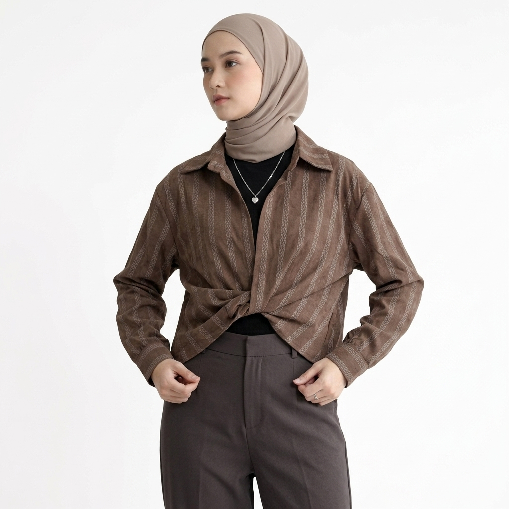 Delova Daily - KENZIE KEMEJA CROP Atasan Inner