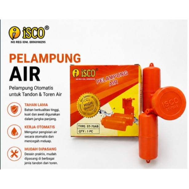 PELAMPUNG AIR iSCO  / KATUP PELAMPUNG / PELAMPUNG AIR TOREN OTOMATIS