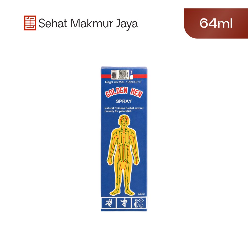 Golden Men Spray 64ml - Semprotan Nyeri Otot Sendi Keseleo Pegal Rematik Herbal