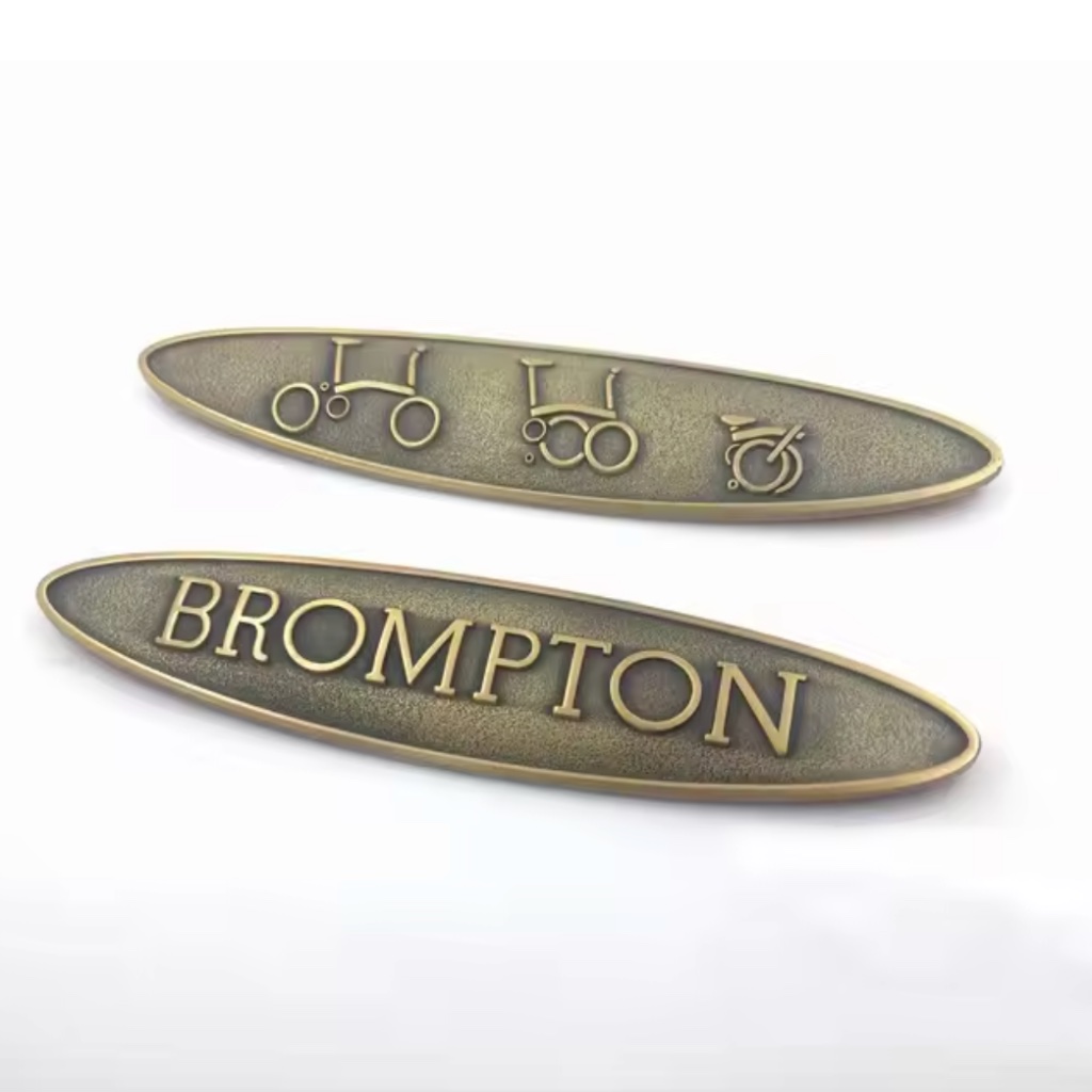 Brompton Emblem Metal Plate Sticker Sepeda Lipat