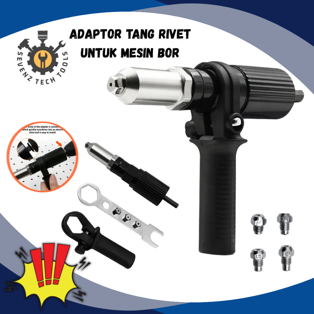 ADAPTOR TANG RIVET MESIN BOR / ADAPTOR MESIN BOR MENJADI RIVET GUN ADAPTER TANG RIVET KONVERTER BOR 