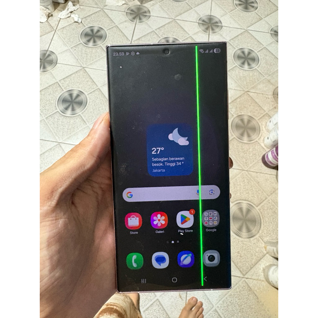 lcd samsung s23 ultra (minus 1 garis hijau).
