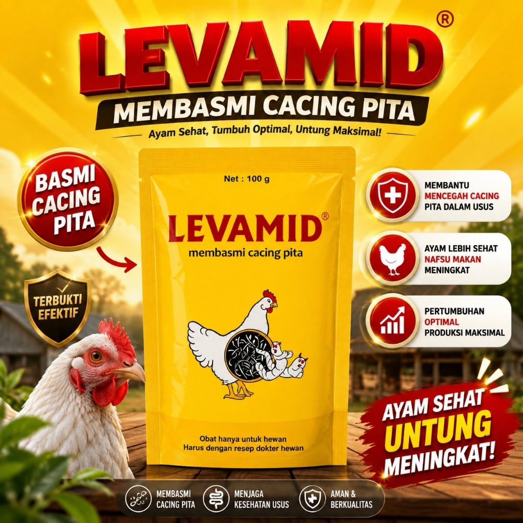 Levamid 100 gram Medion Obat Cacing Ayam