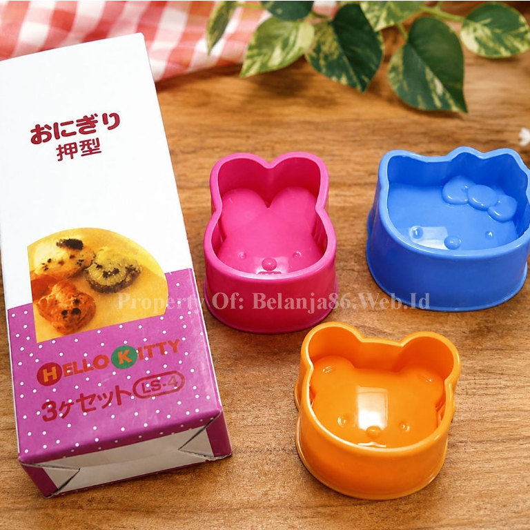 3 pcs Cetakan Nasi Bento Packaging Dus