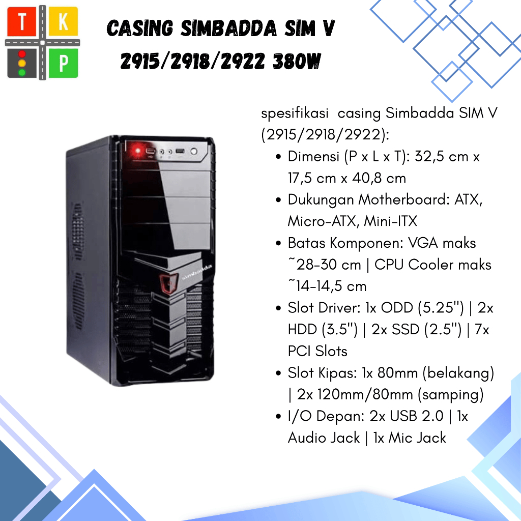 CASING SIMBADDA SIM V 2915/2918/2922 380W
