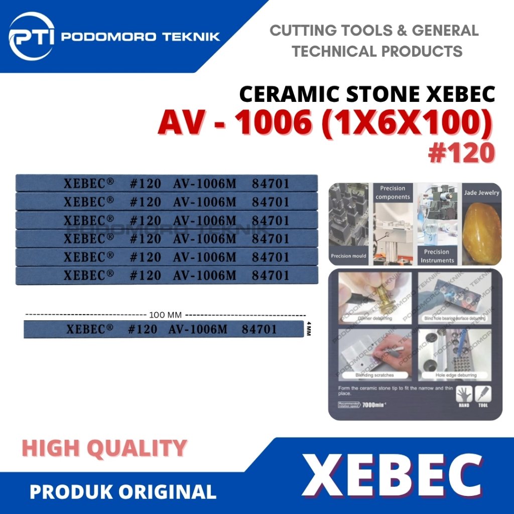 Ceramic Xebec #120 1x6x100 / Ceramic Fiber Stone Merk XEBEC