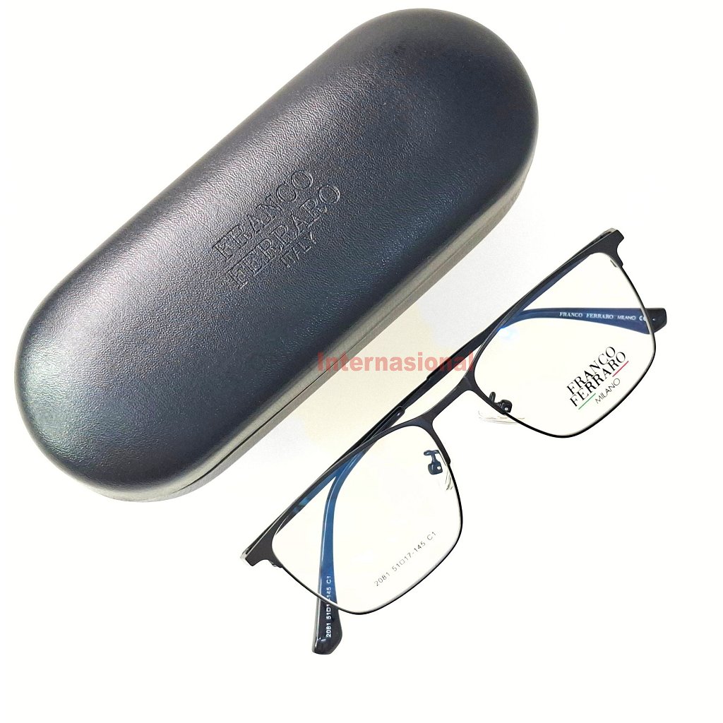 FRANCO FERRARO MILANO 2081 Kacamata Frame Square Branded Italy Unisex Original