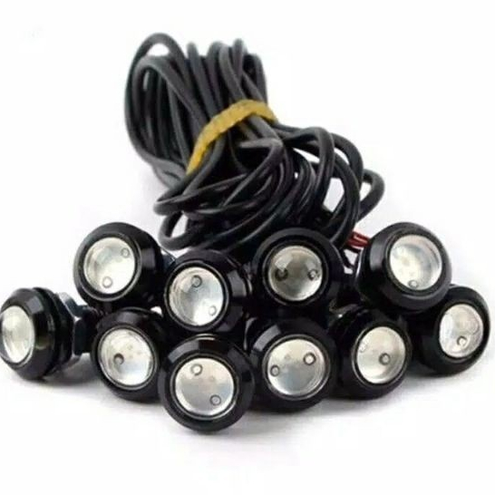 Lampu LED Eagle Eye 23mm Kedip 3 Kabel - Daya 1.5W, Tegangan 12V, Model Baut
