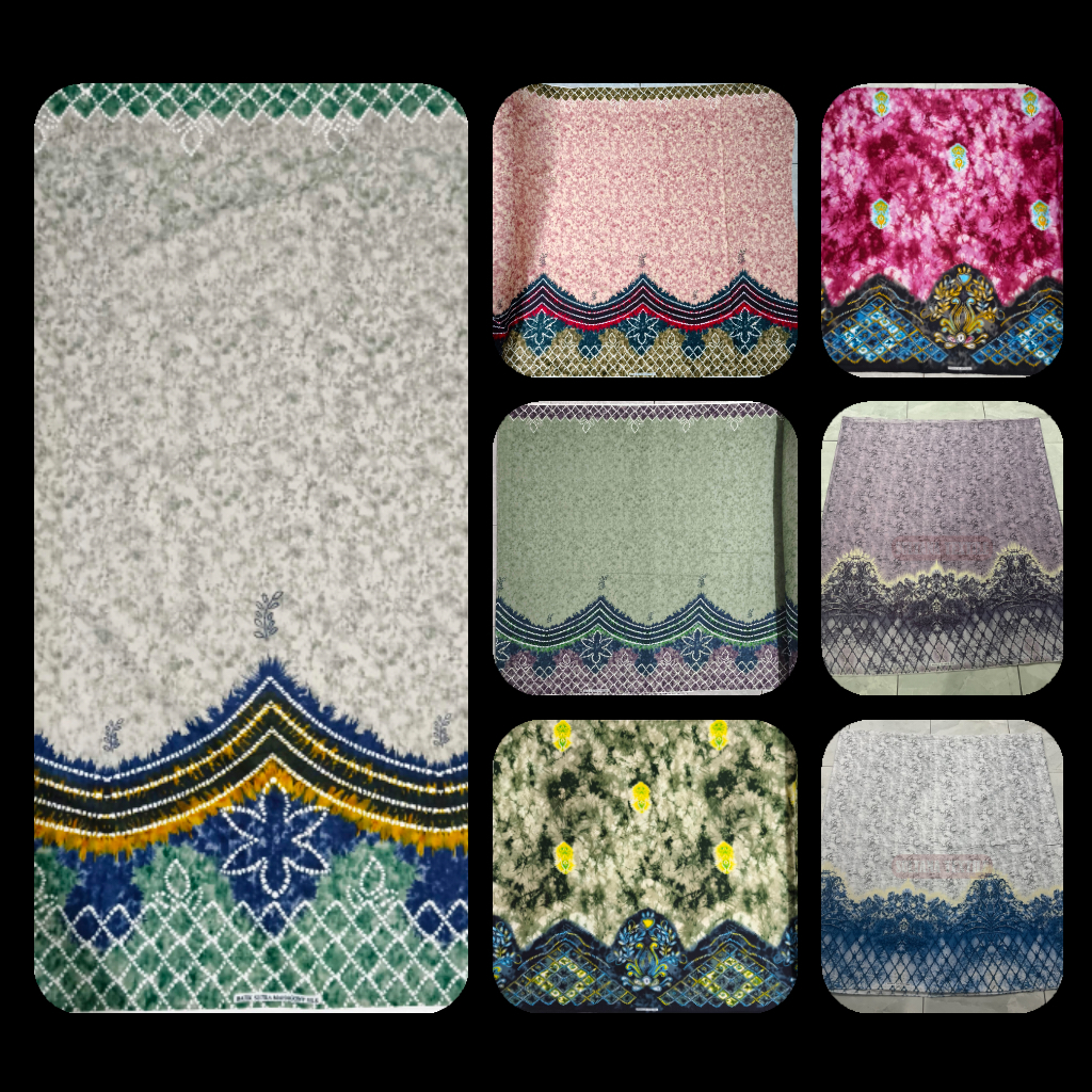 Kain Sasirangan | Batik Etnik Sasirangan wanita Pria Printing Banjar Bromelia Silk Bahan Semi Sutera