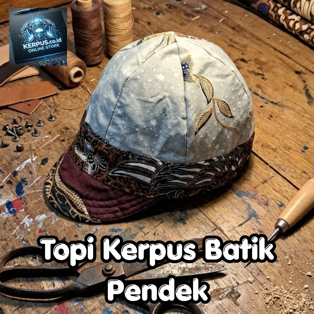 Topi Kerpus Pendek Proyek Motif Batik - AF