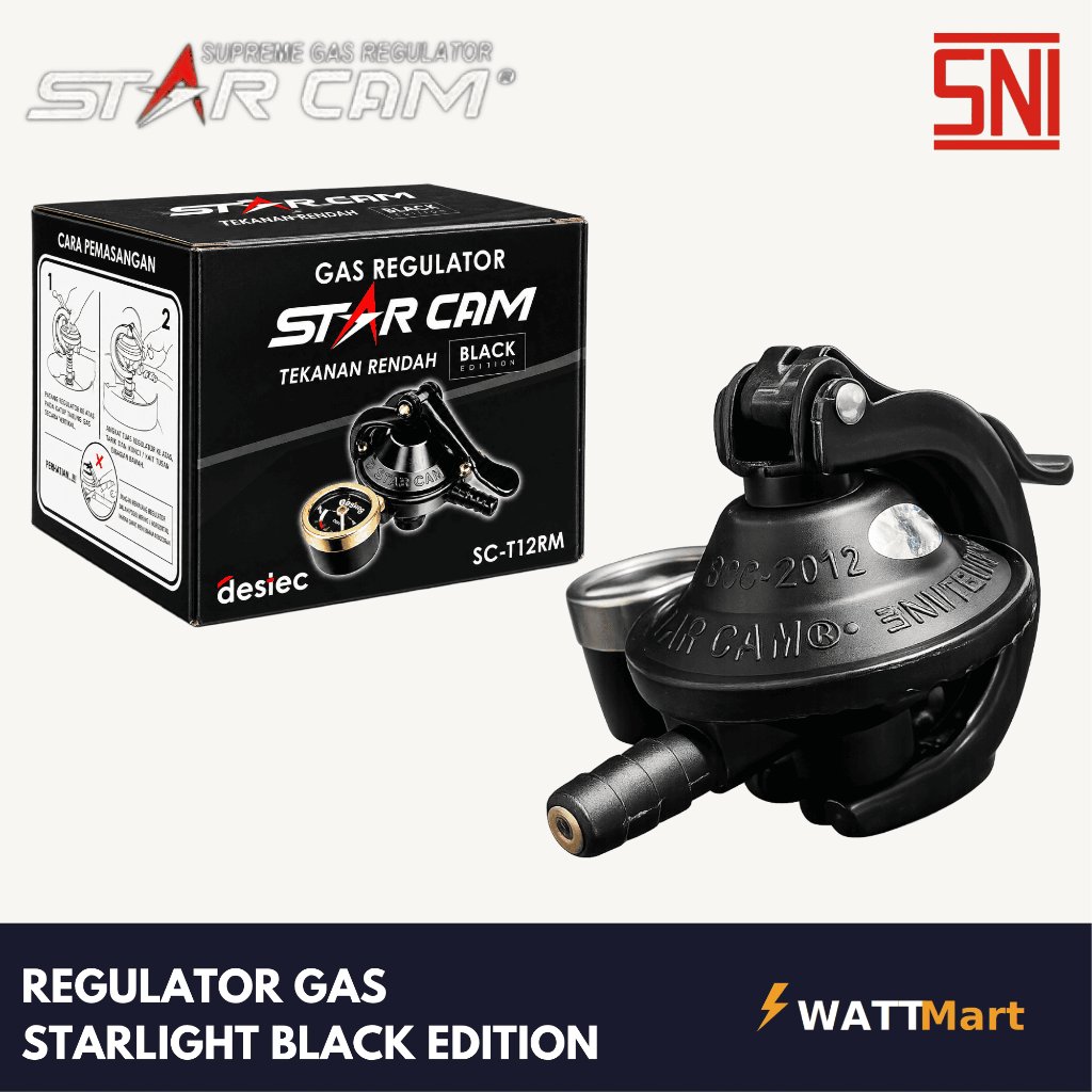STARLIGHT BLACK EDITION REGULATOR GAS TEKANAN STABIL PENGATUR GAS KOMPOR AMAN