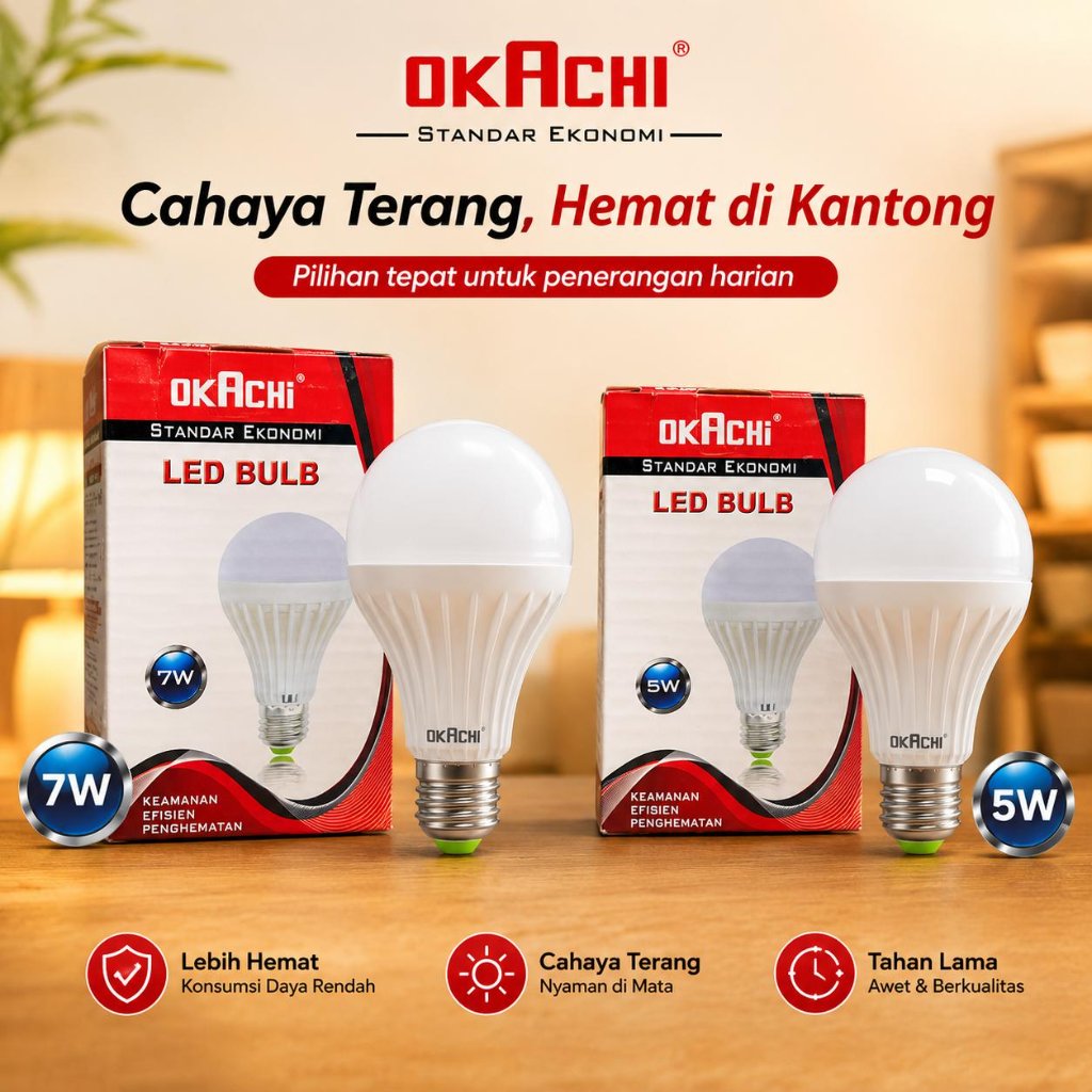 Lampu LED BULB OKACHI | 5W & 7W
