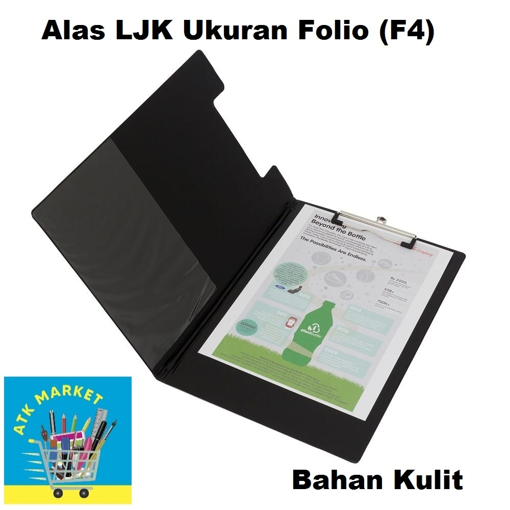 Alas LJK + Tutup / Clipboard / Papan Ujian / Papan Jalan F4 (Folio)